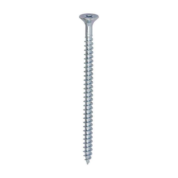 Picture of 5.0 X 80MM "ZINC" CHIPBOARD SCREWS POZI CSK - ( BOX 200 ) 