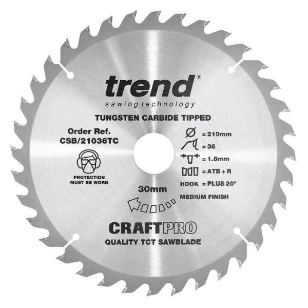 Picture of Trend Thin Kerf for Cordless Saws Craft Saw Blade for Wood
36T