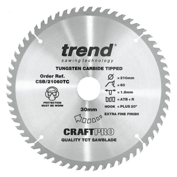 Picture of Trend Thin Kerf for Cordless Saws Craft Saw Blade for Wood
60T