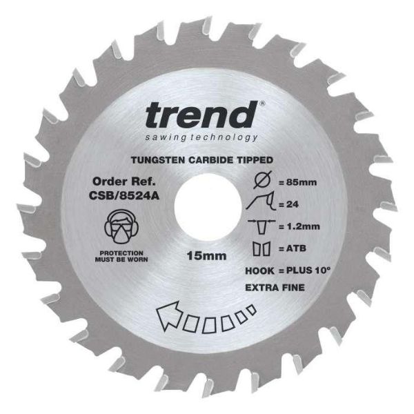 Picture of TREND CSB/8524A CRAFT SAW BLADE 85X 24 TEETH X 15