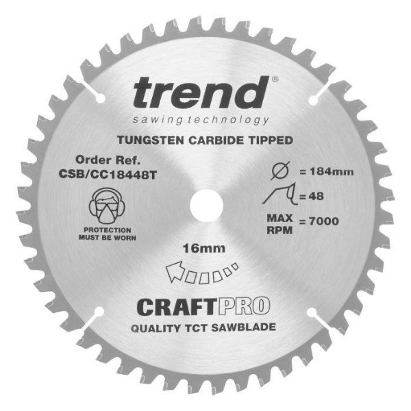 Picture of Trend Thin Kerf for Cordless Saws Craft Saw Blade for Wood
48T