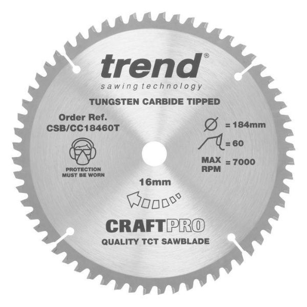 Picture of Trend Thin Kerf for Cordless Saws Craft Saw Blade for Wood
60T