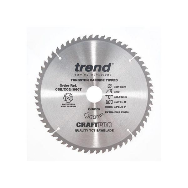 Picture of Trend Thin Kerf for Cordless Saws Craft Saw Blade for Wood
60T