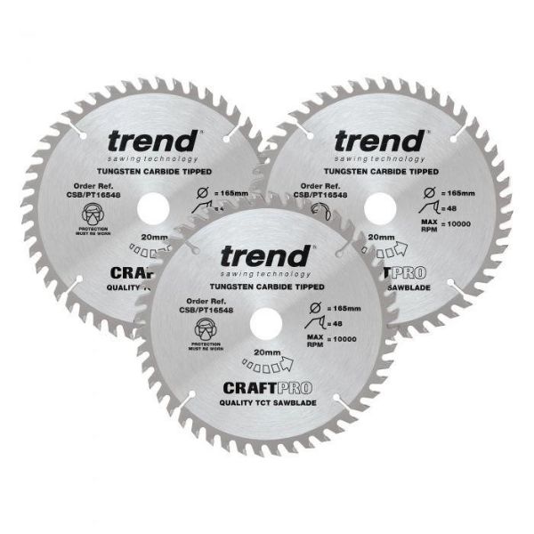 Picture of Trend Craft Saw Blade Triple Pack for Wood, Cement Bond Board
3 x 48T