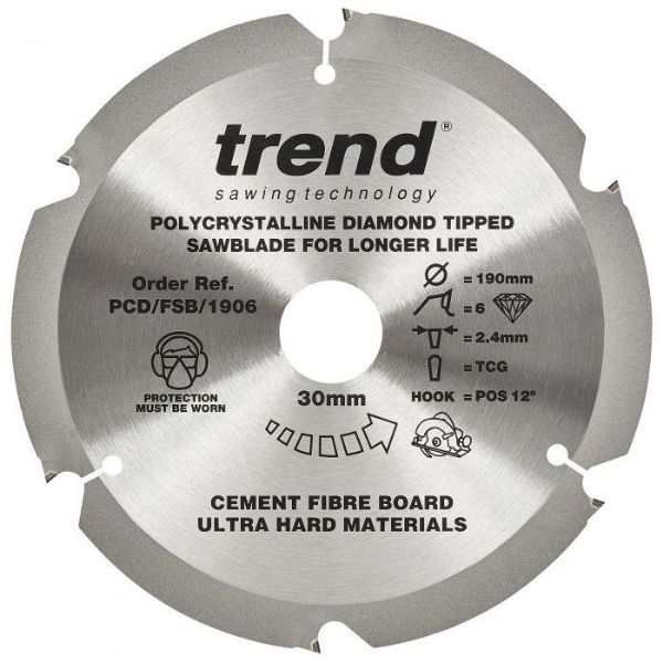 Picture of Trend PCD Craft Saw Blade for Cement Fibre Board
6T