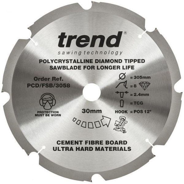 Picture of Trend PCD Craft Saw Blade for Cement Fibre Board
8T