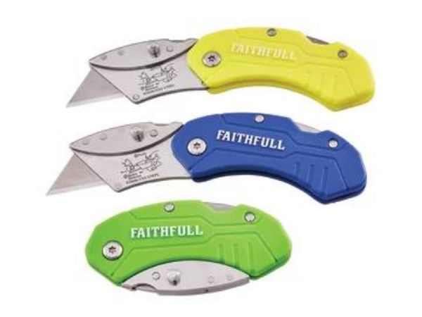 Picture of Faithfull Hi Vis Folding Utility Knife