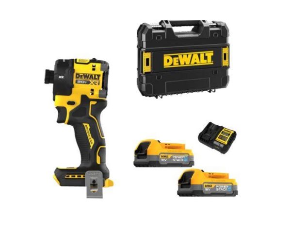 Picture of Dewalt DCF870E2T XR 18v Li-Ion Brushless Hydraulic Impact Driver Kit in Tstak Case - c/w 2x1.7amp Powerstack Batteries, 1xCharger