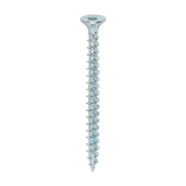 Picture of 5.0 X 60MM "ZINC" CHIPBOARD SCREWS POZI CSK  - ( BOX 200 ) 
