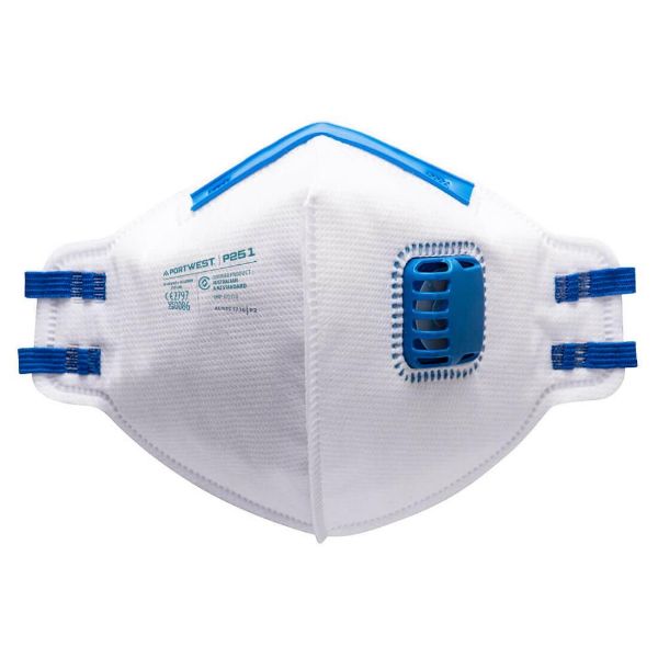 Picture of Portwest P251 FFP2 Valved Fold Flat Dust Masks